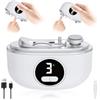 Drepint Tagliaunghie Elettrico,3 in 1 Tagliaunghie Automatico 3 Velocità Regolabile | Taglia Unghie Neonato con LED e Doppia Lama Intercambiabile, Tagliaunghie Ricaricabile Portatile per Neonati Adulti Anziani