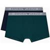 Emporio Armani Boxer da Uomo Endurance, Confezione da 2, Nero, S, Nero, S
