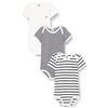 Petit Bateau A01TC, Body a righe a maniche corte (Pacco da 3) Unisex - Bimbi 0-24, Variante 1, 3 mesi