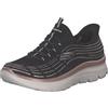 Skechers Donna Summits Plus Soft Luster Slip-In ALLENATRICE, Black Mesh/Rose Gold Trim, 38 EU