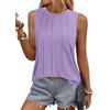 Totatuit Canottiera Donna Estive Eleganti Canotte Morbido Girocollo Top in Cotone da Donna Basic Maglietta Senza Maniche Casual Largo