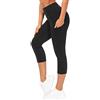THE GYM PEOPLE Thick High Waist Capris Yoga Pants with Pockets, Tummy Control Workout Running Yoga Leggings for Women