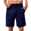 Aseniza Pantaloncini Uomo Estivi Pantaloncini Tuta Uomo Pantaloni Corti Sportivi Cotone Shorts Bermuda Casual con Coulisse e Tasche Nero L