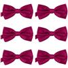 DonDon Set da 6 papillon da uomo 12 x 6 cm già legato e infinitamente regolabile nero
