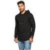 Leif Nelson Felpa con Cappuccio Uomo Maglione LN-6369 Nero XX-Large