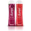 Durex Kit Durex gel Cherry & Strawberry 50ml, Lubrificante intimo aroma Ciliegia ed aroma Fragola, 100ml
