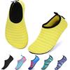 SAGUARO Scarpe da Sport Acquatici Ragazzi Ragazze Scarpette Scoglio Scarpe da Immersione Piscina Spiaggia Mare Fiume Nuoto Surf Vela Acqua Cycling per Bambini, Verde, 34/35 EU