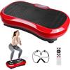 TLGREEN Piastra vibrante a 120 livelli, 10 programmi di allenamento, design compatto, fasce da allenamento, antiscivolo, motore silenzioso, potente tavola per il fitness a casa, allenamento completo
