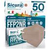 SICURA MASCHERINE CHIRURGICHE 50 Mascherine FFP2 Certificate CE Colorate TORTORA SICURA Protection BFE ≥99% Made in Italy Mascherina ffp2 vera Marcatura EFFETTO PULITO e sigillata