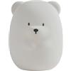 Nattou Luce Notturna LED in Silicone a Forma di Orso, 7 Colori, Senza BPA, 16 cm, Vegano, Silicone, Bianco