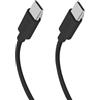 SBS Cavo USB-C 1.5M in Tessuto, Tecnologia Power Delivery (PD), Supporta fino a 60W, Cavo Antigroviglio, Ricarica e Trasferimento Dati 480Mbit/s, Compatibile con Dispositivi USB-C, Nero