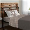 PENSIERI DELICATI Completo Letto 1 Piazza e Mezza, 100% Cotone Caldo e Morbido, Completo Lenzuola 120 x 200 cm, Include Lenzuolo sotto, sopra e 1 Federa, Made in Italy, Tartan Orsetto Beige