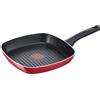 Lagostina Grill Antiaderente in Alluminio 26x26 cm, Induzione, Gas e Forno, con Indicatore Cottura Thermo-Signal, Rivestimento Titanium Easy, Manico Ergonomico in Bakelite
