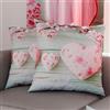 PETTI Artigiani Italiani - Coppia di Federe Cuscino 40x40 cm in Microfibra, Cuscini Arredo Camera da Letto, Divano, Salotto, Set 2 Fodere Copricuscino, Federa Shabby 346, 100% Made in Italy
