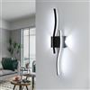 Comely Applique da Parete Interno LED, 20W 2250LM Creativa Linea Lampada da Parete in Alluminio, Nero Lampada a Muro LED per Soggiorno Camera da Letto Corridoio, Luce Fredda 6500K, 60CM
