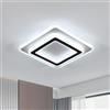 Comely Plafoniera LED Soffitto Moderna, 38 W Lampada da Soffitto Moderna Quadrata Bianca in Acrilico, Lampadario LED Soffitto per Soggiorno, Camera da letto, Corridoio, Bianco Freddo 6500 K