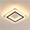 Comely Plafoniere LED, Lampada da Soffitto 38W 4275LM, Creativo Quadrato Lampadario LED Soffitto Moderno per Soggiorno Cucina Bagno Camera da Letto Corridoio, Luce Calda 3000K