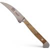 Güde Alpha Barrel Oak Coltello per sbucciare con manico in quercia, Adulto, Quercia, Lunghezza lama 6 cm