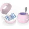 MOMMED Sterilizzatore UV Portatile, Sterilizzatore Portatile per Succhietti, Sterilizzazione al 99,99% in 3 Minuti, Autonomia della Batteria di 270 Minuti, Disinfettante per Succhietti da Viaggio-rosa