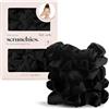 Kitsch Scrunchies Di Raso Per Capelli Per Le Donne - Più Morbido Di Seta Scrunchies | Scrunchies Di Raso Per Le Ragazze | Legami Di Capelli Di Raso Per Le Donne | Coda Di Cavallo, 5 Pezzi (Nero)