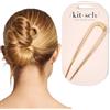 Kitsch Forcine Francesi per Capelli da Donna - Elegante e Durevole Forcella in Metallo per Acconciature a Chignon, Coda e Treccia, Tenuta Sicura Tutto il Giorno, Vestibilità Confortevole | Regali