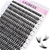 LAUBESS Ciglia Finte Ciuffetti Extension Ciglia LAUBESS Ciglissime Lash Clusters Ciuffetti Ciglia Finte Naturali Cluster Lashes (40D-0.07D-Mix9-16)