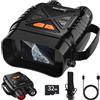 GlobalCrown Visore Notturno binocolo visione notturna,Binocolo infrarossi con zoom 10x e scheda 32GB per foto e video,Cannocchiale per l'osservazione della fauna selvatica,caccia e pesca notturna