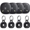 UGREEN FineTrack Mini 2 Smart Finder 110dB Fluorescenza Localizzatore IP68 4 Pezzi Supporto iOS SmartTag Tracker Bluetooth Localizzazione per Chiavi Bagaglio Portafoglio Bicicletta Borsa 7 Anni Batter