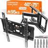 RICOO Supporto TV parete R23F 40"-75" pollici 81-165 cm Staffa televisore Girevole Inclinabile Porta televisione universale VESA 200 x 200-400 x 400 Nero