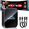 ROCKETEK Adattatore Wireless CarPlay & Android Auto 5 in 1 con Netflix/YouTube/scheda TF,Plug & Play Chip 5G, 2GB+16GB AI Box Carplay per auto con CarPlay & Android Auto cablato dopo il 2016