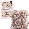 Kitsch Scrunchies in Seta per Donne - Scrunchies in Satin per Tutti i Tipi di Capelli, Senza Pieghe, Perfetti per Giorno o Notte, 5 Pezzi, Leopardo.