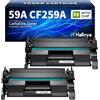 Halloya CF259A 59A con Chip Compatibile per HP 59A CF259A 59X CF259X per Laserjet Pro MFP M428fdw M428dw M404dn M404dw M404n M428fdn M428 M404 M406 M430 M304a (Nero, Confezione da 2)