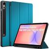 EasyAcc Custodia Cover Compatibile con Samsung Galaxy Tab S10 Lite / S10 FE 10.9 Pollici 2025 / S9 FE 10.9 Pollici 2023 / S9 11 Pollici 2023 con Cover Leggero Supporto,Blu Pavone