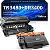 Halloya TN3480 Toner + DR3400 Tamburo Compatibile con Brother TN3480 Toner DR-3400 Drum per HL-L5000D L5100DNT L5200 L6250DN L6300DWT L6400DWT DCP-L5500DN L6600DW MFC-L5700DNLT L5700DW L5750DW