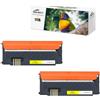 Starlet24 2x 117A Toner Giallo Compatibile per HP 117A W2072A come ricambio per Color Laser MFP 178nwg 179fwg 179fnw 150nw 150a 178nw