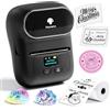 Phomemo M110 Etichettatrice Portatile, Bluetooth Etichettatrice Etichette Adesive,Stampante Etichette Adesive termica Ideale per Codici a barre, Cucina, negozi, Compatibile con Android iOS, Nero