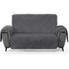 textil-home Textilhome Copridivano CIRCUS 3 Posti Imbottito Trapuntato 160 cm Grigio