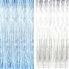 AILEXI 2 confezioni di tende frangia tenda luccicante decorazione della per compleanno forniture festa nozze 92 * 245cm - Azzurro Argento
