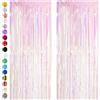 AILEXI 2 confezioni 1M*2.5M tende frangia tenda luccicante decorazione della per compleanno forniture festa nozze - Rosa Trasparente