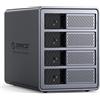 ORICO Docking Station per Disco Rigido Alluminio da 3,5 Pollici SATA a USB 3.0, 4 Slot per SSD/HDD, con Alimentatore e Ventola, Compatibile con MacOS e Windows (9848U3)
