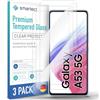 smartect Vetro Temperato [3 Pezzi, Clear] compatibile con Samsung Galaxy A53 5G, Pellicola Protettiva HD Anti Graffio, Senza Bolle, Durezza 9H, 0.3mm Ultra Trasparente, Ultra Resistente