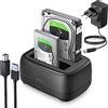 ORICO Hard Disk Docking Station USB3.0 per HDD/SSD SATA da 2,5 e 3,5 pollici,2 Slot per SSD/HDD Docking, Supporto per UASP e 2 Dischi Rigidi da 20TB(DD28U3)