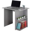 RICOO Scrivania piccola 82 x 76 x 60 cm WM089-PL Scrittoio piccolo Tavolo lavoro Ufficio Postazione PC Consolle Studio Tavolino Legno grigio