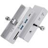 ORICO Hub USB 3.2, 10Gbps Hub-USB in Alluminio con USB-C PD 60W, 6 Porte Distributore USB con 2 Tipo-A 3.2 e 1 Tipo C3.2, Lettore SD/TF 3.0, AUX, Cavo 100cm (C su A/C) per Monitor e Scrivanie
