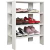 RICOO Scarpiera salvaspazio 70 x 55 x 32 cm WM039-EP Scaffale mobile ingresso Rovere chiaro - Portascarpe