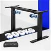 FLEXISPOT E300-MAX Scrivania Regolabile in Altezza con Doppio Motore - Struttura Standing Desk in Acciaio, Portata fino a 300 kg, Funzione Memory, Garanzia 10 Anni (Nero)