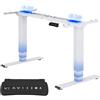FLEXISPOT EC5 W - Scrivania a 3 colonne, 2 motori, telaio da scrivania, regolabile in altezza, pannello di controllo con funzioni di memoria, capacità di carico 100 kg, bianco