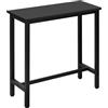 WOLTU Tavolo da Bar Rettangolare Alto Tavolino Bancone per Cucina in Metallo e Legno 100x40x100 cm