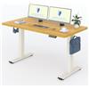 FLEXISPOT Scrivania Regolabile in Altezza 140×80 cm - Con Ganci e Piano Monoblocco 25 mm, Scrivania Ergonomica con Display LED Altezza e Funzione Memoria