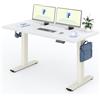 FLEXISPOT Scrivania Regolabile in Altezza 160×80 cm - Con Ganci e Piano Monoblocco 25 mm, Scrivania Ergonomica con Display LED Altezza e Funzione Memoria